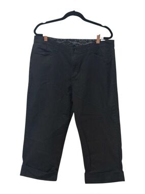Maureen Women's Black Capri Pants - Classic Roll-Cuff Style
